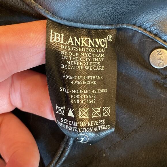 NWT BLANKNYC Need You Tonight Pant Vegan Leather Black Size 31 - Picture 12 of 14